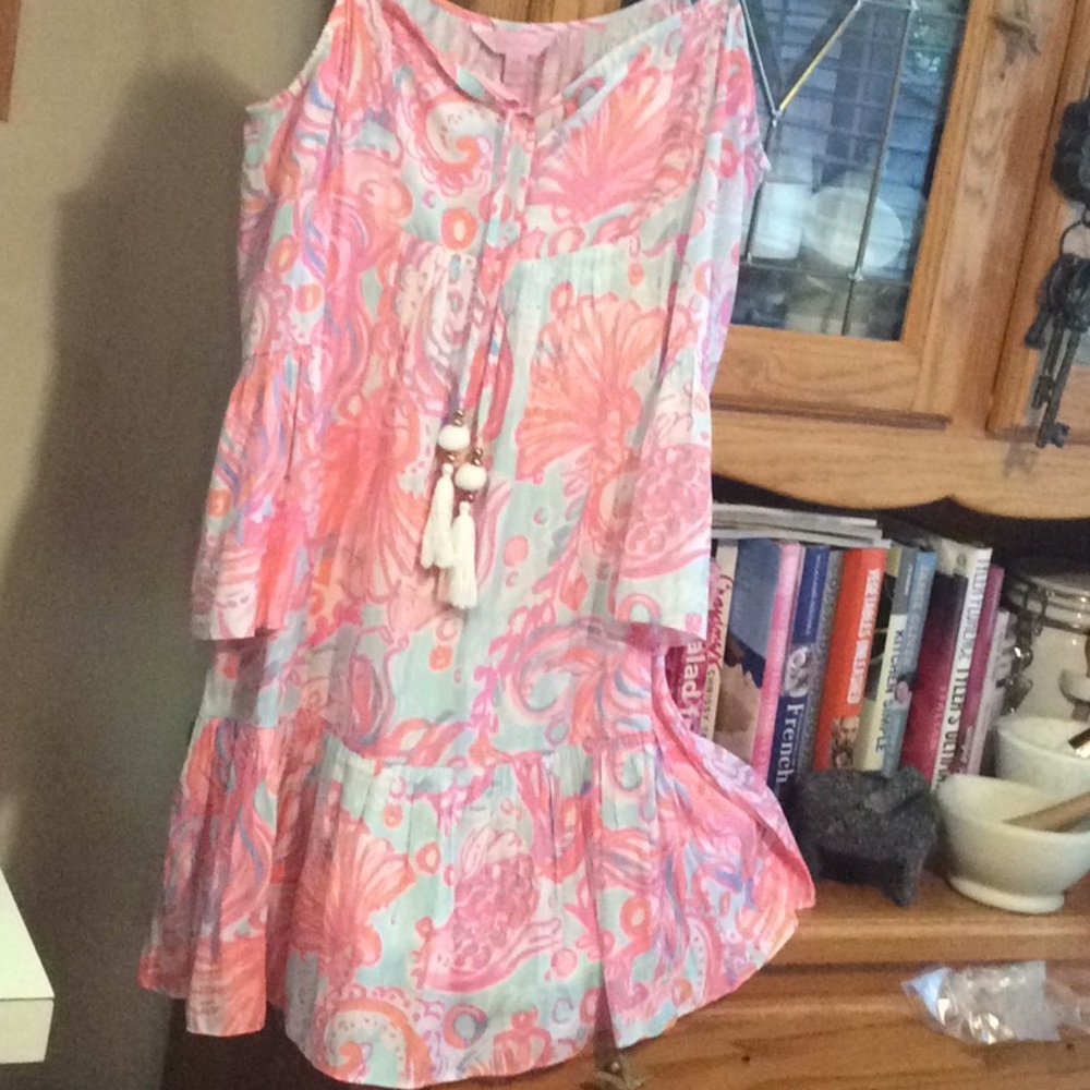 Lily Pulitzer Dress, strapped open Shoulders, XS
